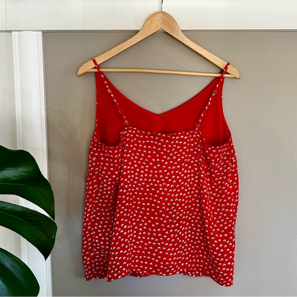 [EUC] BANANA REPUBLIC | Classic Red Floral Sleevless Blouse | Medium | Women - Picture 4 of 9